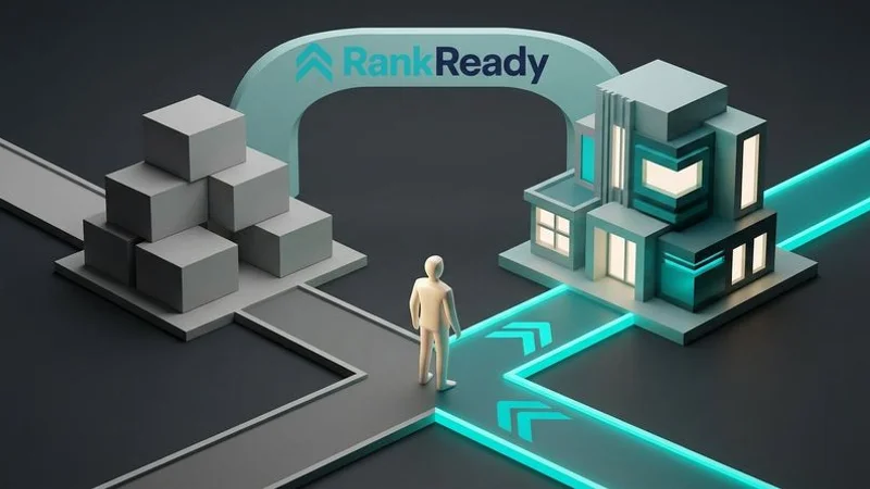 Business owner choosing between website options